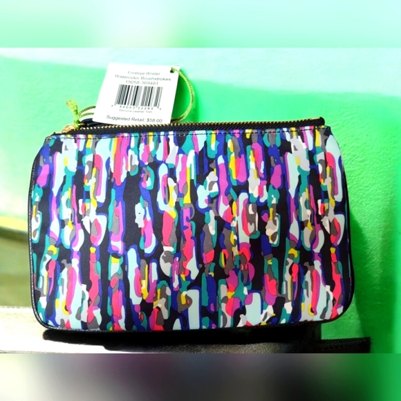 NWT Vera Bradley Watercolor Brushstrokes Envelope Wristlet - Picture 3 of 6